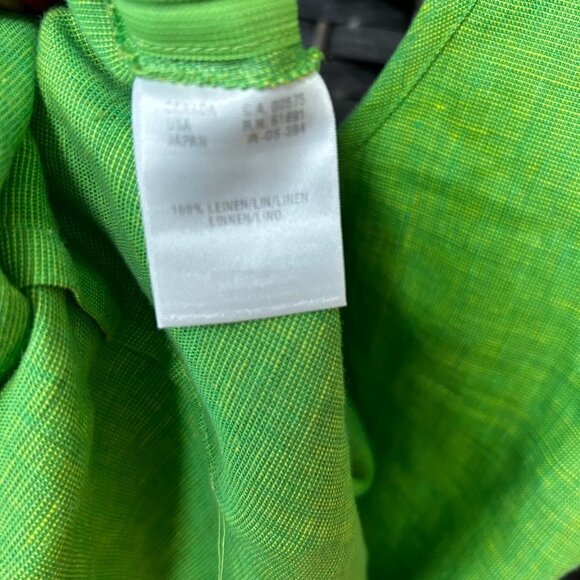 Escada Womens Green Linen Sleeveless Blouse Size 36 - Picture 5 of 7
